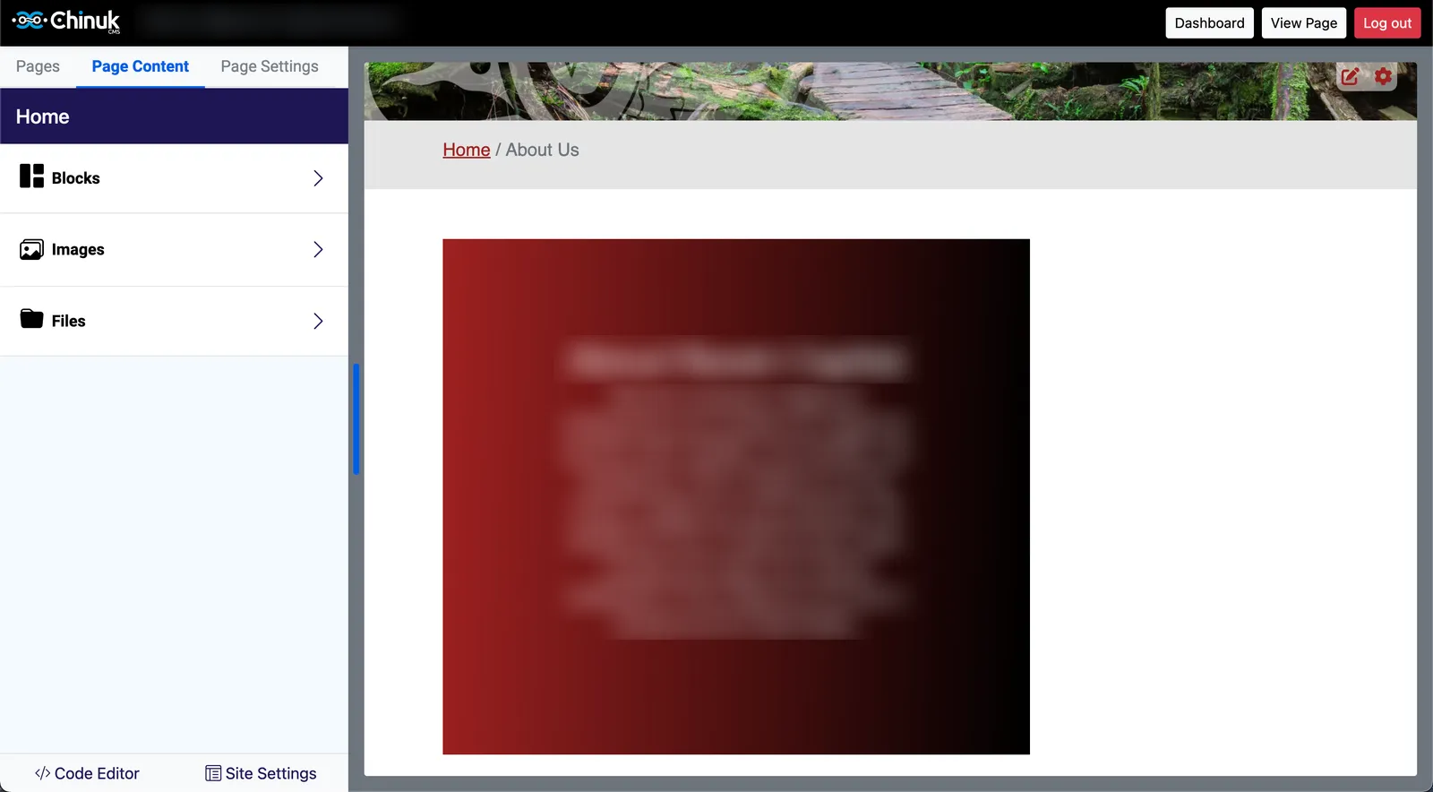 The CMS before the redesign