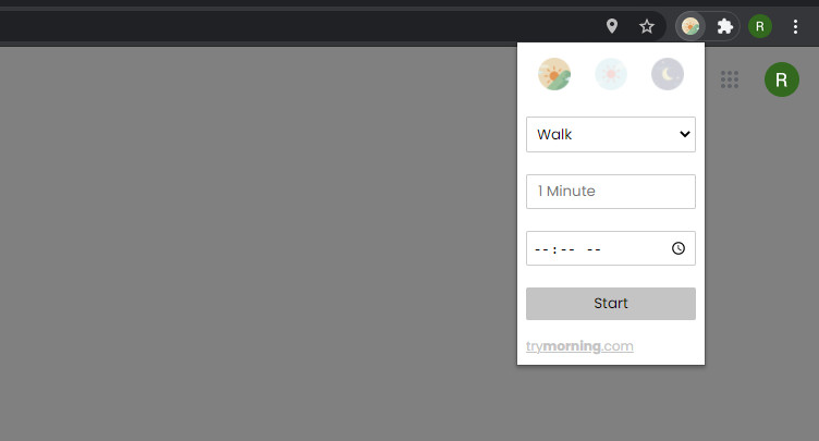 Morning chrome extension